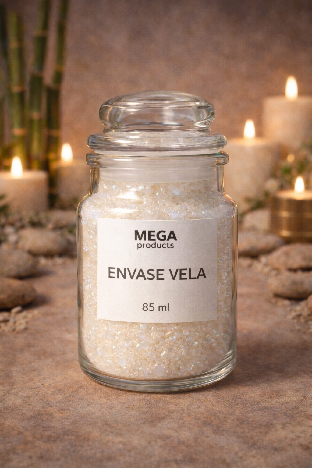 ENVASE VELA 85 ml CON TAPA